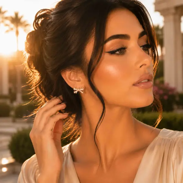 حلق - ذهبي ابيض - 0 image 0