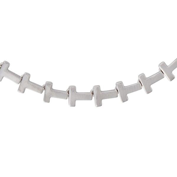 Alvira 925 Silver Zircon T-Link Chain image 1