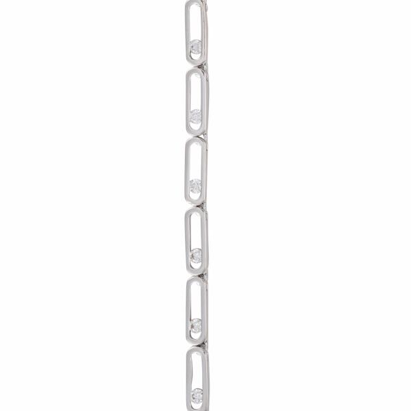 Long Silver Zircon Necklace image 2