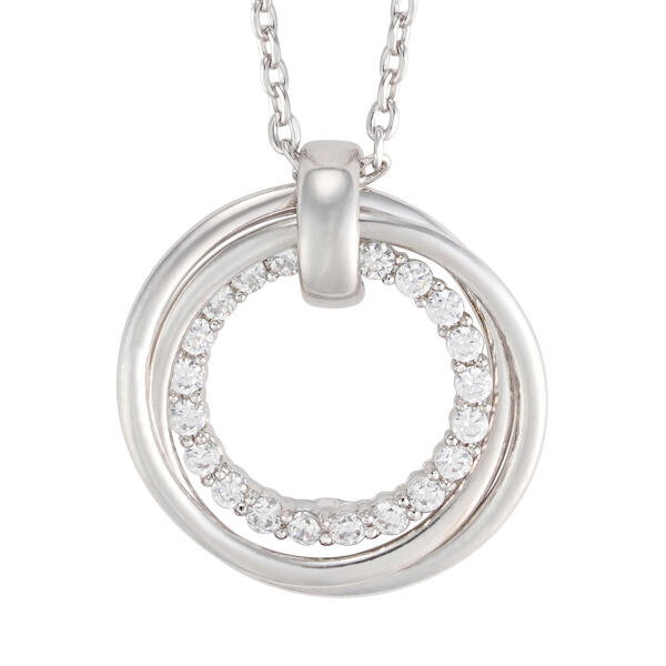 Interlocking Round Zircon Necklace image 1