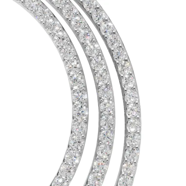 Rhodium Zircon Circle Necklace image 4