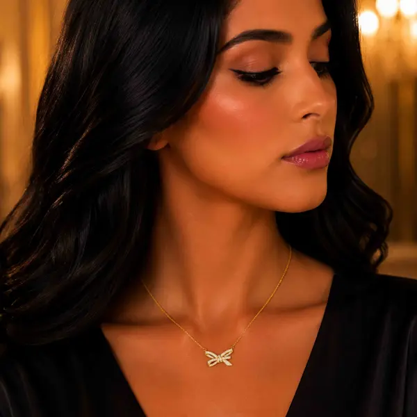 عقد - ذهبي ابيض - 0 image 0