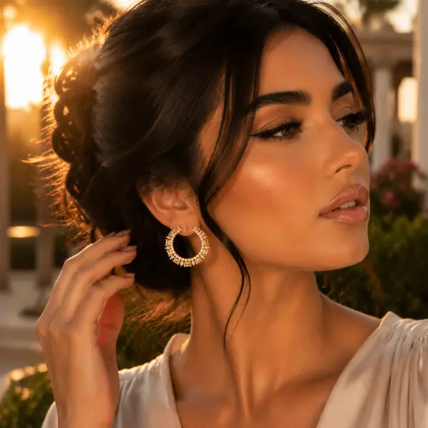 حلق - ذهبي ابيض - 0 image 0