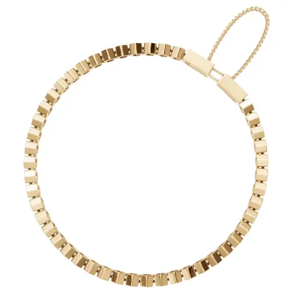 Tennis Bracelet - UB-107 Gold/White image 6