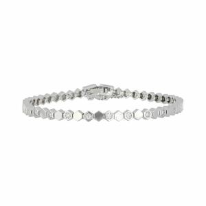 Tennis Bracelet - UB-107 Silver/White image 0