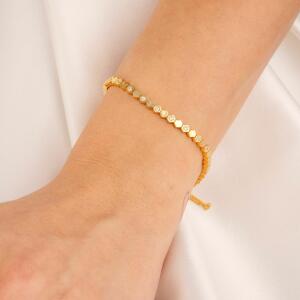 Tennis Bracelet - UB-107 Gold/White image 1