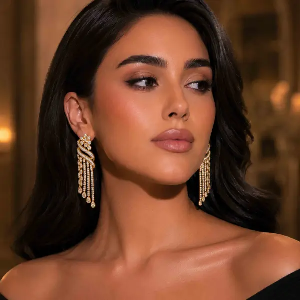 حلق - ذهبي ابيض - 0 image 0