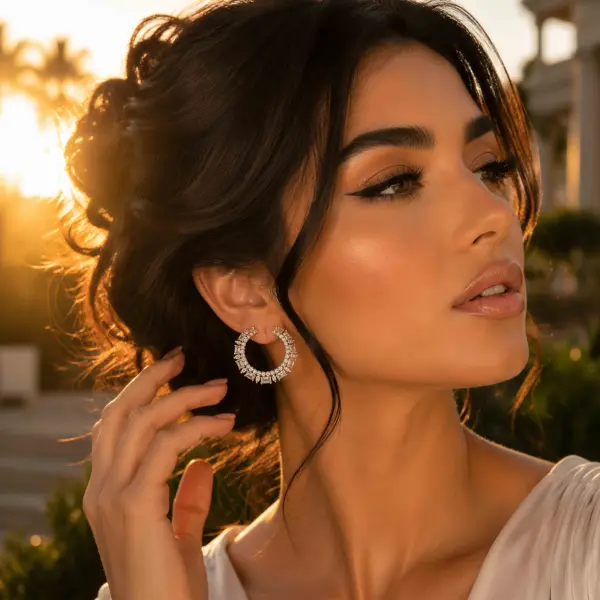 حلق - فضي ابيض - 0 image 0