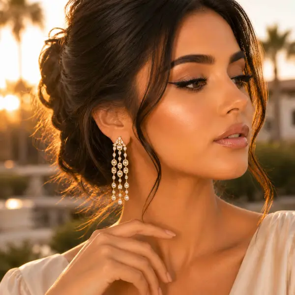 حلق - ذهبي ابيض - 0 image 0