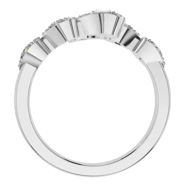 Crystal Pear Silver Ring image 3