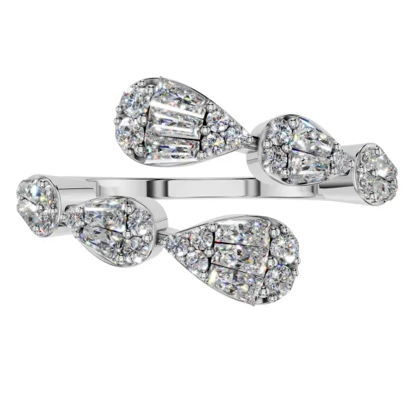 Crystal Pear Silver Ring image 2