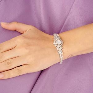 925K Silver Emerald Bracelet image 0