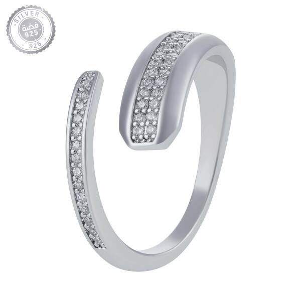 خاتم فضة ملتف image 0