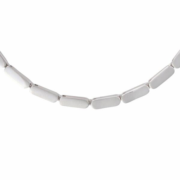 Long Silver Zircon Necklace image 1