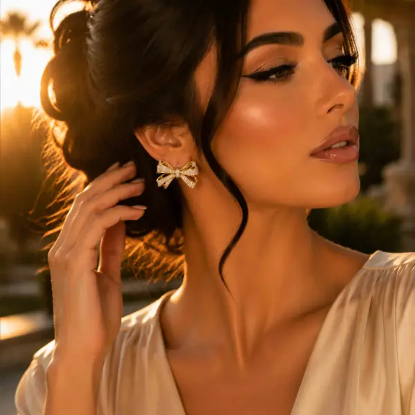 حلق - ذهبي ابيض - 0 image 0