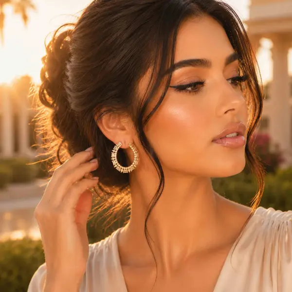 حلق - ذهبي ابيض - 0 image 0