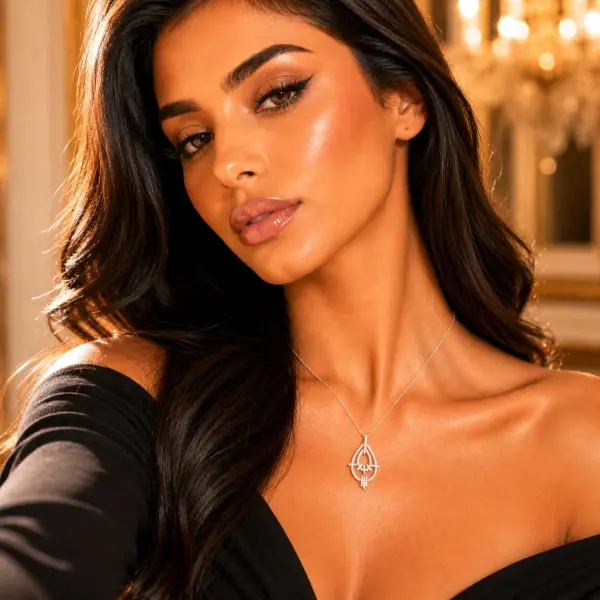 عقد - فضي ابيض - 0 image 0
