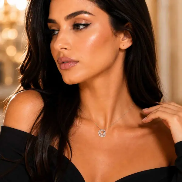 عقد - فضي ابيض - 0 image 0
