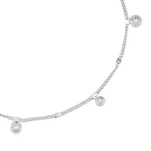 Silver Toned Chain Anklet   image 1