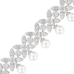925K Silver Pearl Bracelet  image 1