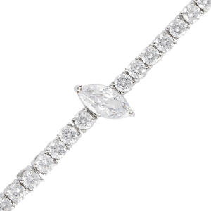 925K Silver Marquise Bracelet image 1