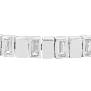 Silver Toned Tennis Bracelet image 1