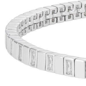 Silver Toned Tennis Bracelet image 2