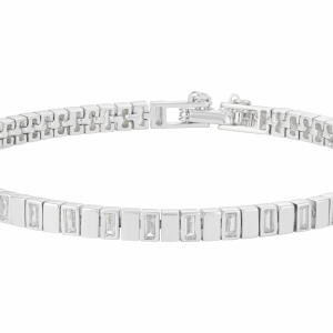 Silver Toned Tennis Bracelet image 0