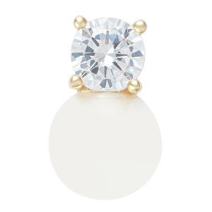 Gold Toned Pearl Earrings image 1