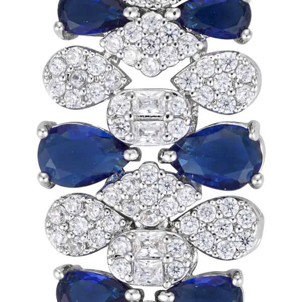 حلق - Silver Dark Blue - 0 image 3