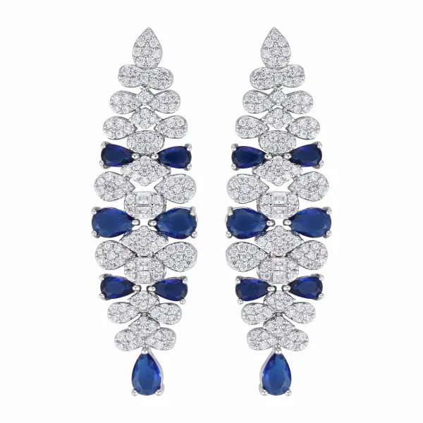 حلق - Silver Dark Blue - 0 image 0