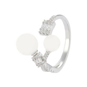 925K Silver Pearl Ring  image 0