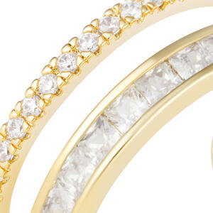 Gold Toned Disconnected Ring image 1