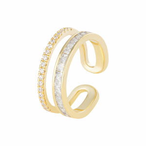 Gold Toned Disconnected Ring image 0
