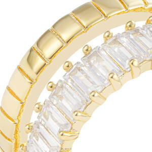 Gold Toned Emerald Ring image 1