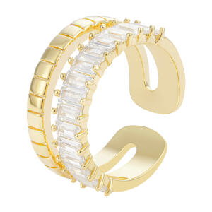 Gold Toned Emerald Ring image 0