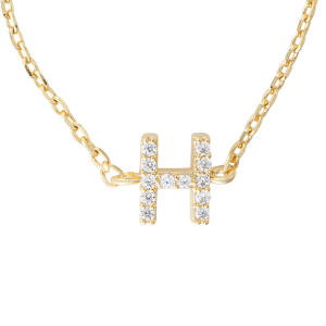 Gold Toned Letters Ring-H image 1