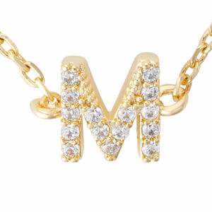 Gold Toned Letters Ring-M image 2