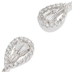 925K Silver Pear Bangle  image 1