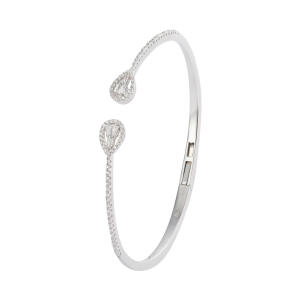 925K Silver Pear Bangle  image 0