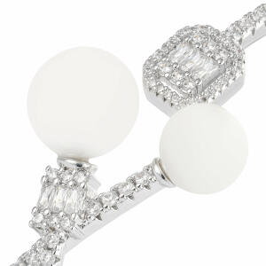 925K Silver Pearl Bangle  image 1