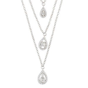 925K Silver Pear Necklace image 1