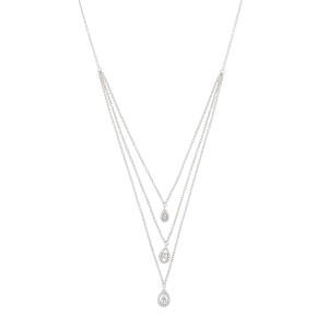 925K Silver Pear Necklace image 0