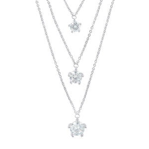 925K Silver Triple Strand Choker image 1