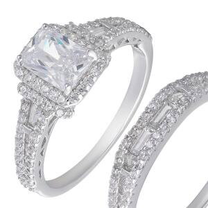 Radiant Cut 925k Silver Twins-7 image 1