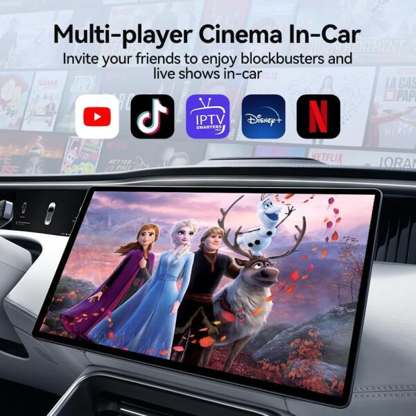 كارلينكت اندرويد تي بوكس امبينت، كوالكوم 6225 مع 8+128GB، شبكة اتصال خلوية، 4G، فيديو IPTV، بطاقة SIM/TF، تطبيقات تحميل جوجل بلاي، مناسب فقط لسيارات كاربلاي السلكية image 2