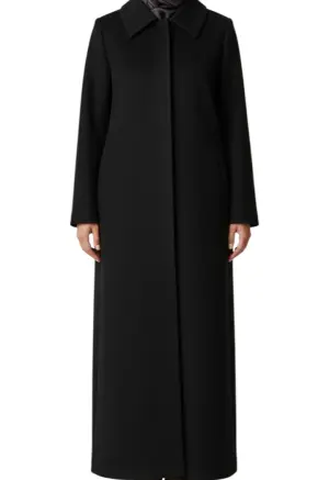 عباية سوداء بيسك بياقة كلاسيكية – Basic Abaya  image 0