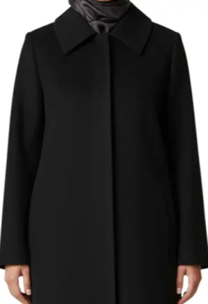 عباية سوداء بيسك بياقة كلاسيكية – Basic Abaya  image 1