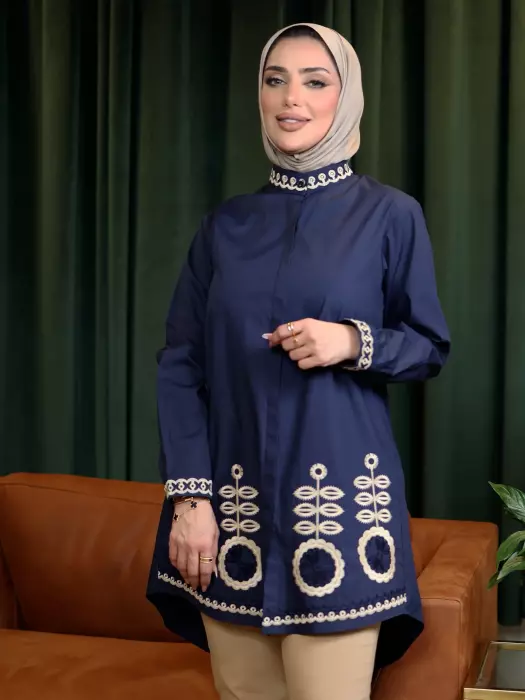 قميص عصري من قماش القطن image 1
