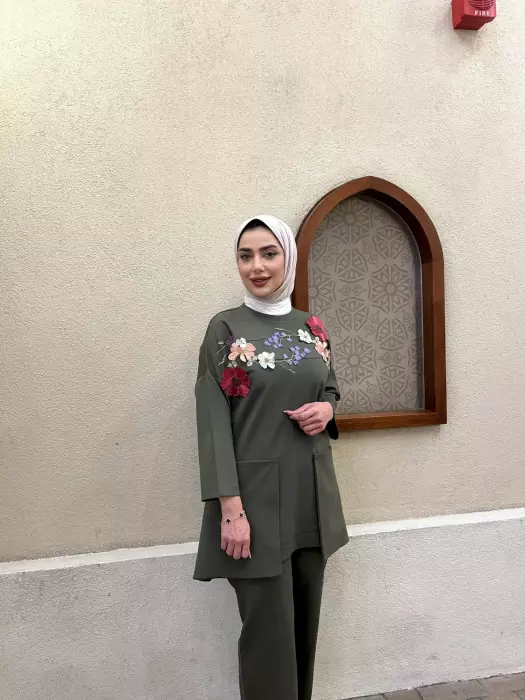 بلوزة أنيقة من التريكو - كحلي - 3 image 4